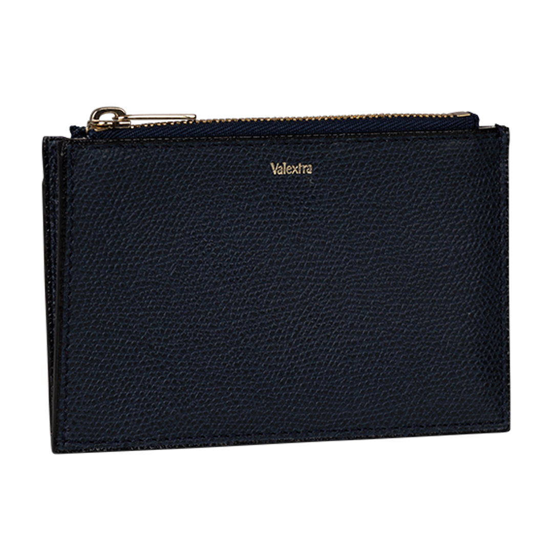 Card Case Holder With Zip | Side view of Card Case Holder With Zip VALEXTRA
