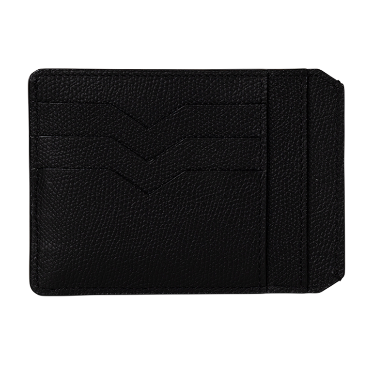 Black Card Case Holder | Back view of Black Card Case Holder VALEXTRA