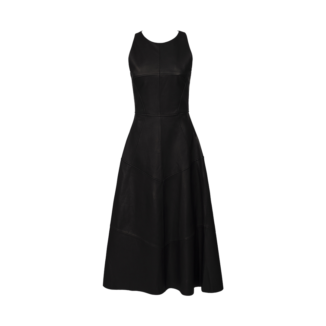 Linden Leather Midi Dress FORTY FIVE TEN linden-leather-midi-dress-forty-five-ten