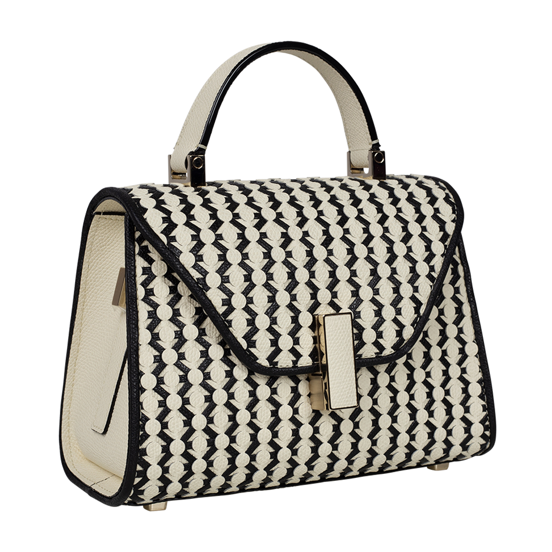 Micro Iside Lace Crossbody Bag | Side view of Micro Iside Lace Crossbody Bag VALEXTRA