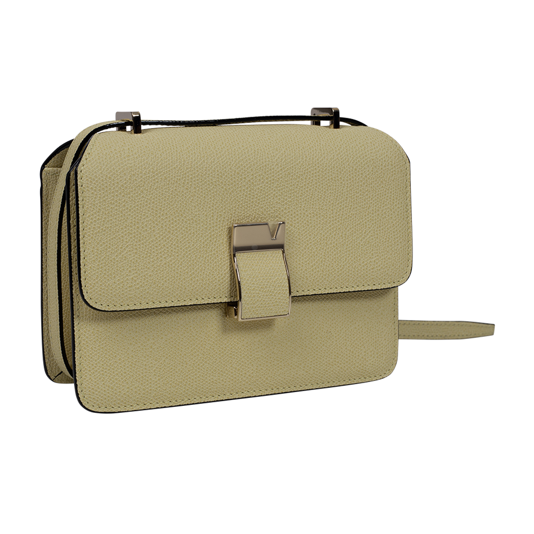 Nolo Flap Crossbody Bag | Side view of Nolo Flap Crossbody Bag VALEXTRA