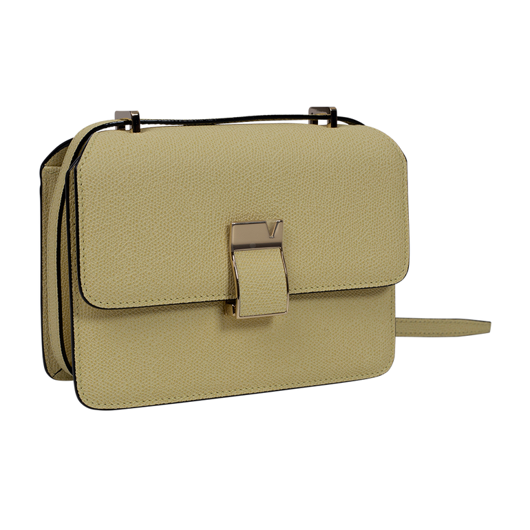 Nolo Flap Crossbody Bag | Side view of Nolo Flap Crossbody Bag VALEXTRA
