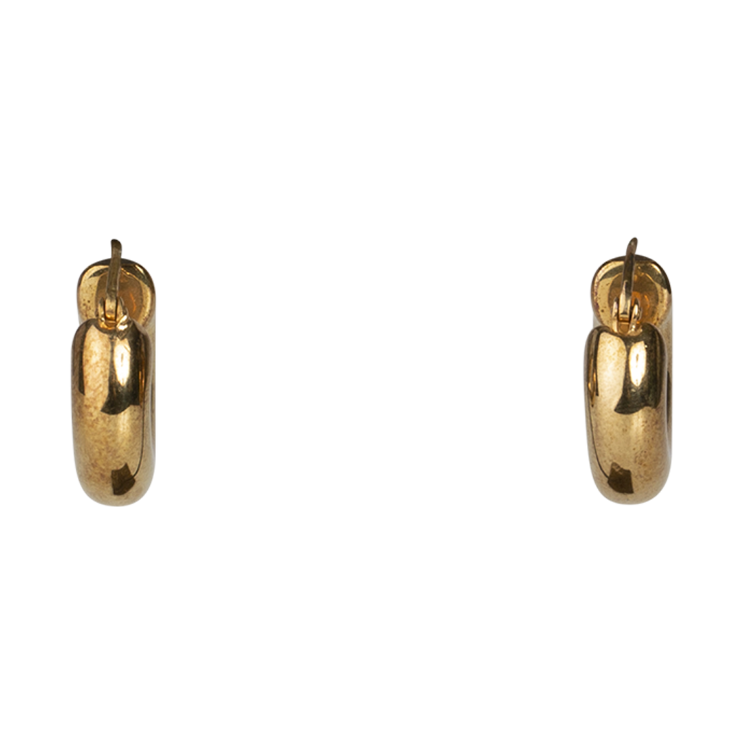 lassic Round Hoop Earrings | Back view of Classic Round Hoop Earrings JIL SANDER