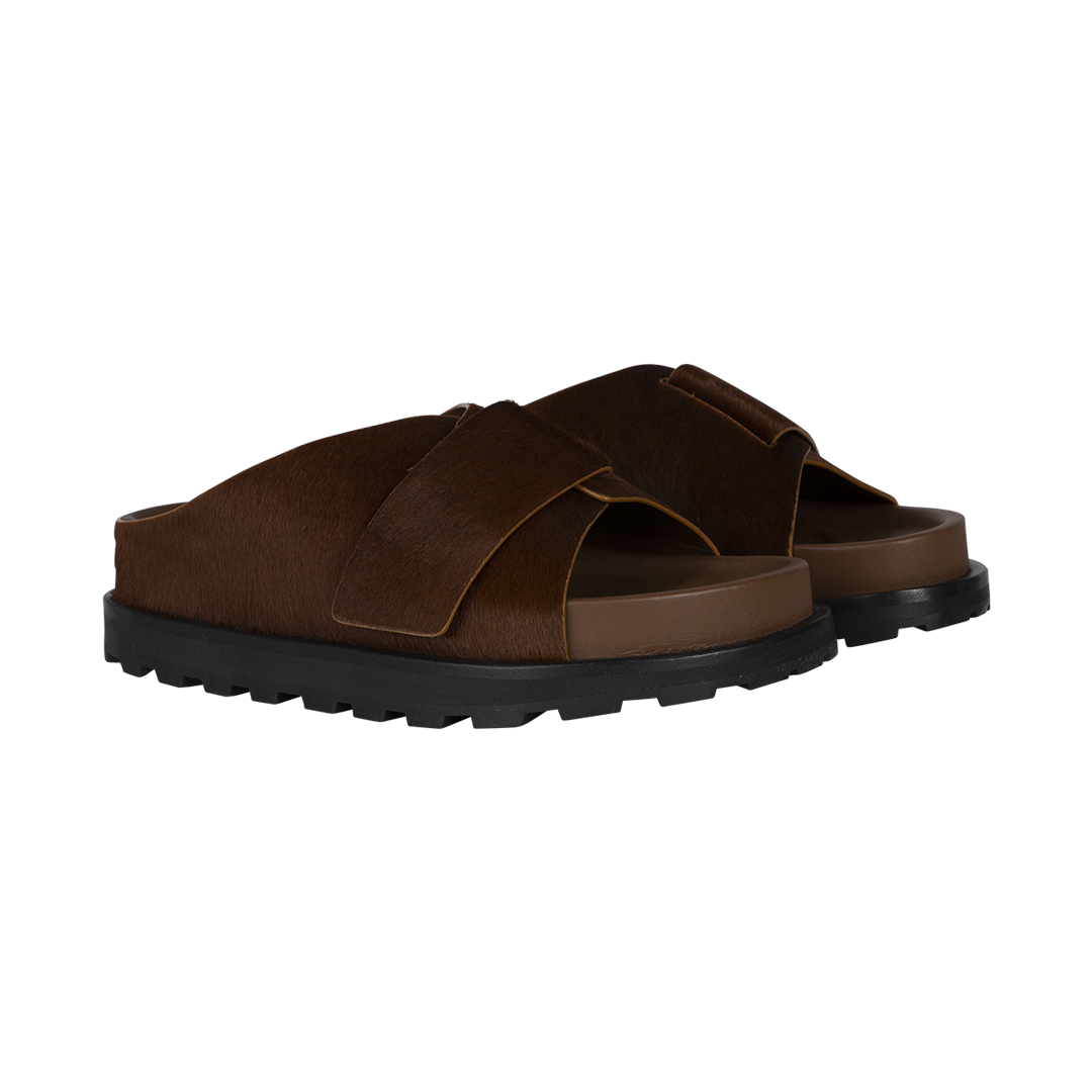 Slip-On Slide Sandals | View of Both Slip-On Slide Sandals JIL SANDER