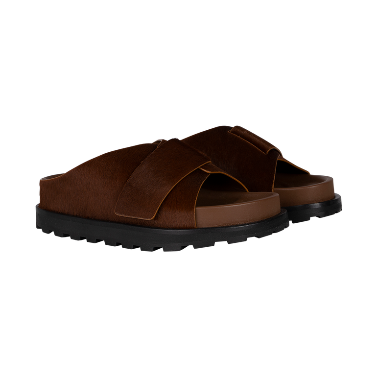 Slip-On Slide Sandals | View of Both Slip-On Slide Sandals JIL SANDER