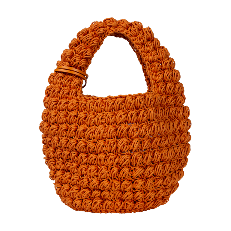 Popcorn Basket Top-Handle Bag | Back view of Popcorn Basket Top-Handle Bag J.W. ANDERSON