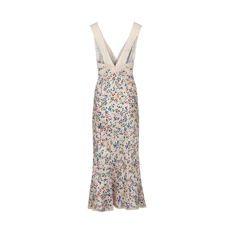 Floral Maxi Dress | Back view of Floral Maxi Dress RABANNE