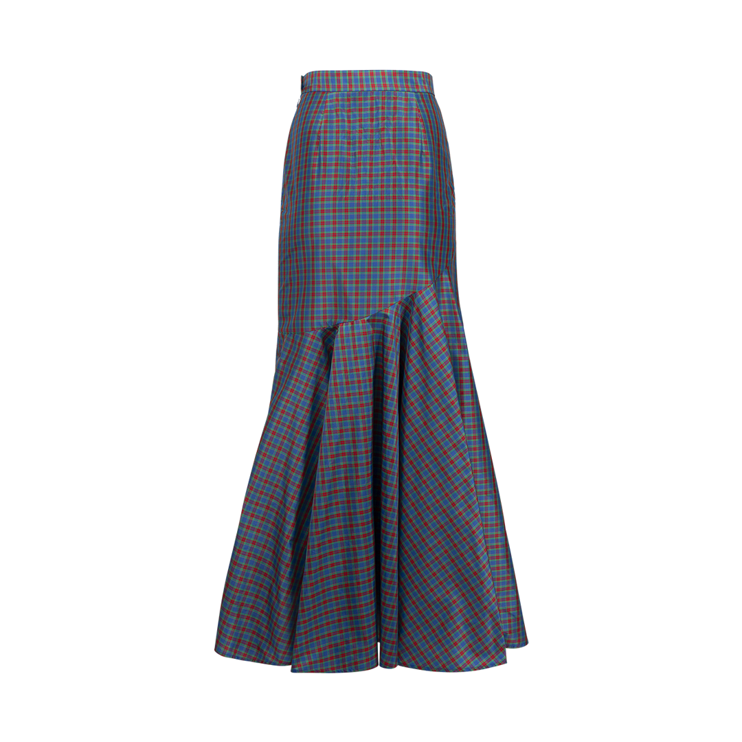Checked Ruffle Maxi Skirt | Back view of Checked Ruffle Maxi Skirt VIVIENNE WESTWOOD