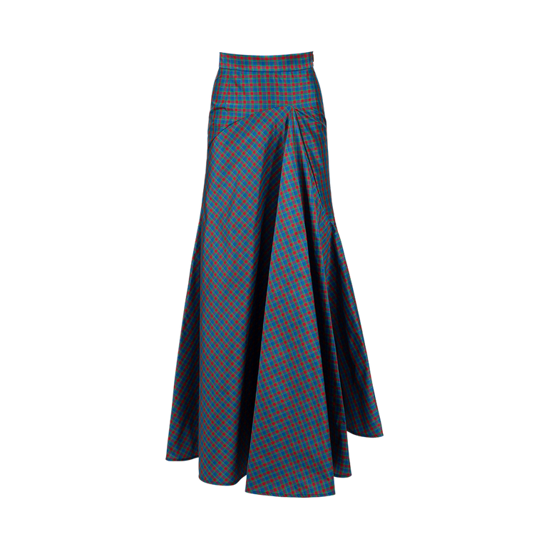 Checked Ruffle Maxi Skirt | Front view of Checked Ruffle Maxi Skirt VIVIENNE WESTWOOD