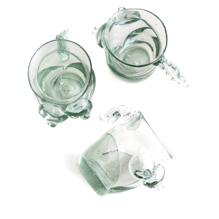 Winged Goddess Glass | SIde and Top view of Winged Goddess Glass IL BUCO VITA