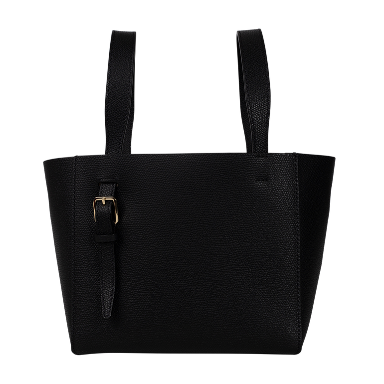 Mini Black Bucket Bag | Back view of Mini Black Bucket Bag VALEXTRA