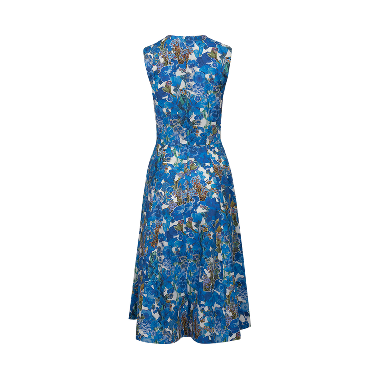 Floral Poplin Midi Dress | Back view of Floral Poplin Midi Dress MARNI