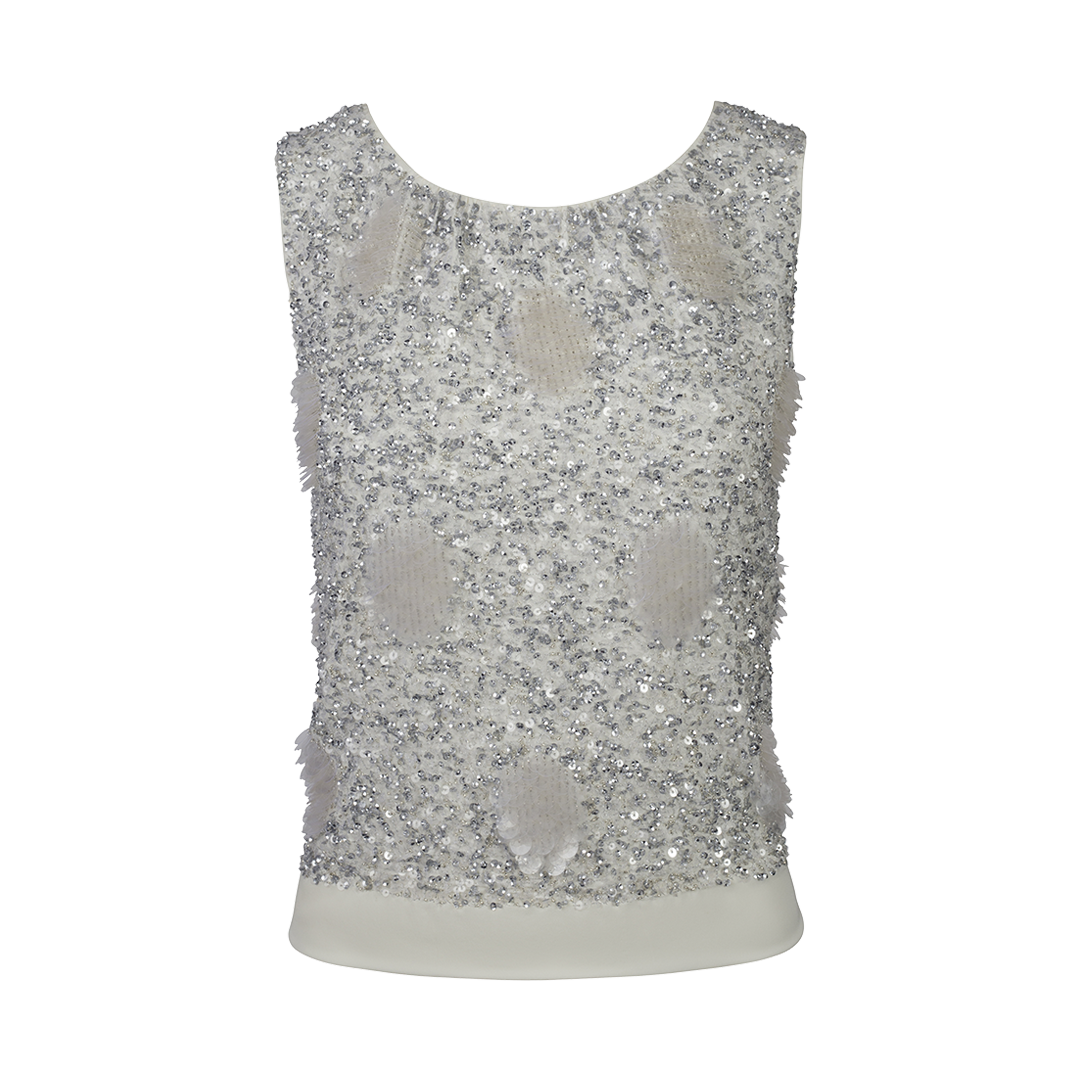 Polka Dot Sequin Top | Front view of Polka Dot Sequin Top DICE KAYEK