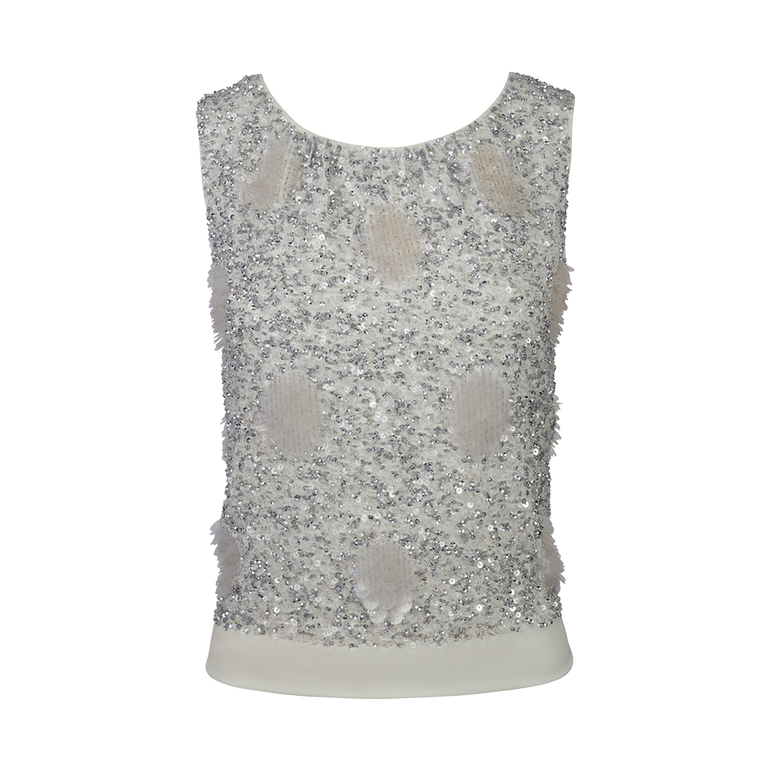 Polka Dot Sequin Top | Front view of Polka Dot Sequin Top DICE KAYEK