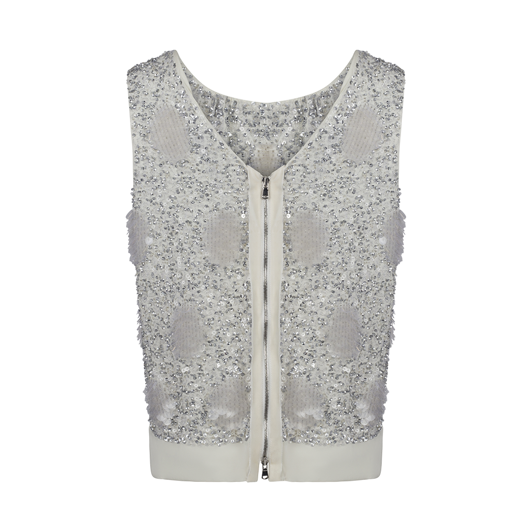 Polka Dot Sequin Top | Back view of Polka Dot Sequin Top DICE KAYEK