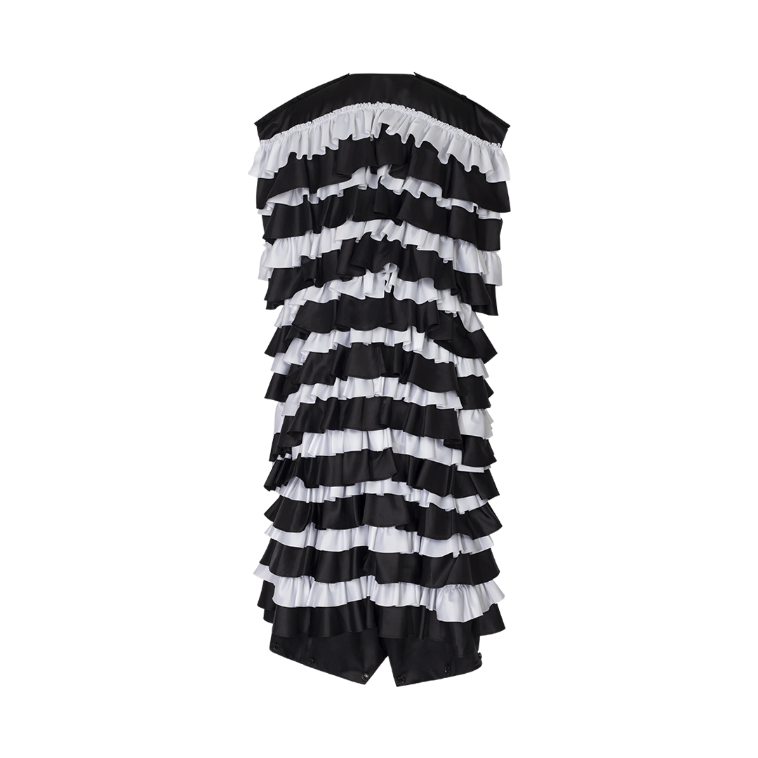Tiered Ruffle Dress | Front view of Tiered Ruffle Dress NOIR