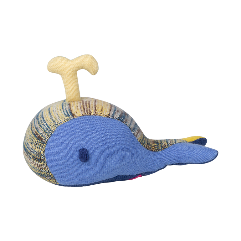 Small Whale Plushie | Side view of Small Whale Plushie THE ELDER STATESMAN