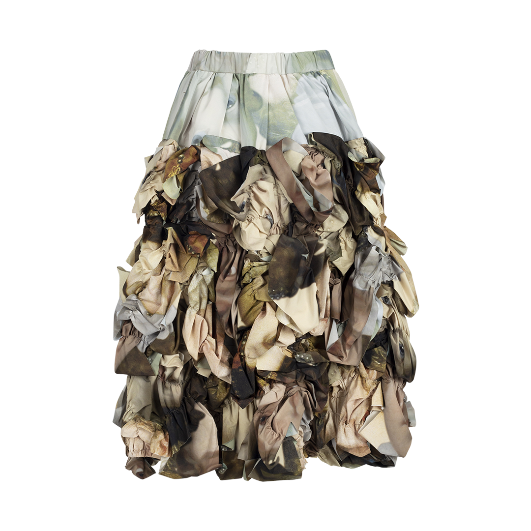 Ruched Midi Skirt | Back view of Ruched Midi Skirt COMME DES GARCONS