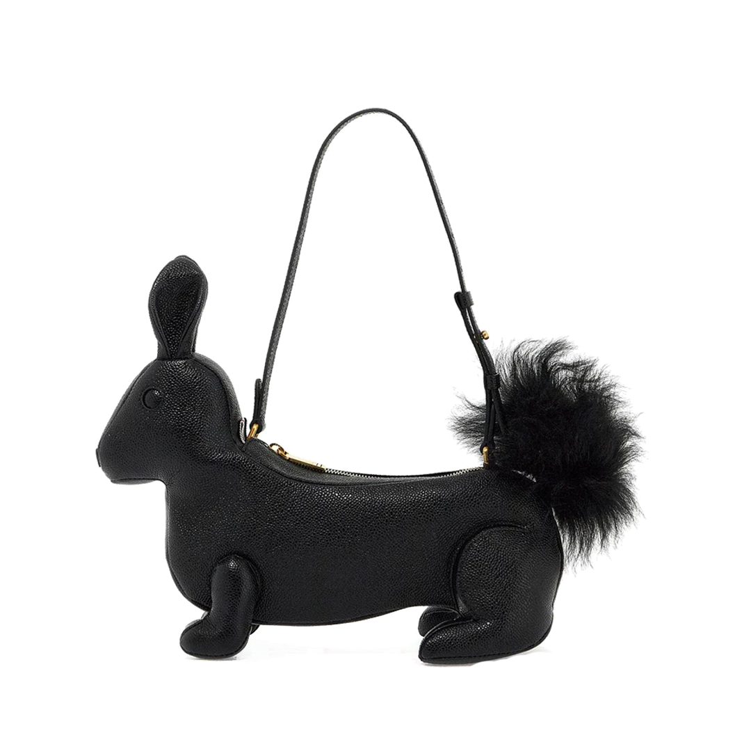 Rabbit Baguette Handbag | Front view of Rabbit Baguette Handbag THOM BROWNE