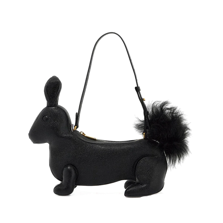 Rabbit Baguette Handbag | Front view of Rabbit Baguette Handbag THOM BROWNE