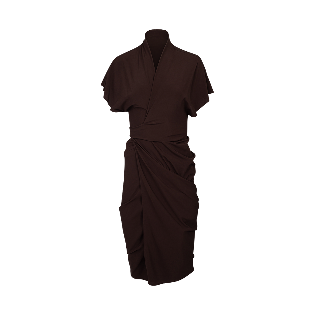 Draped Wrap Midi Dress – FORTY FIVE TEN