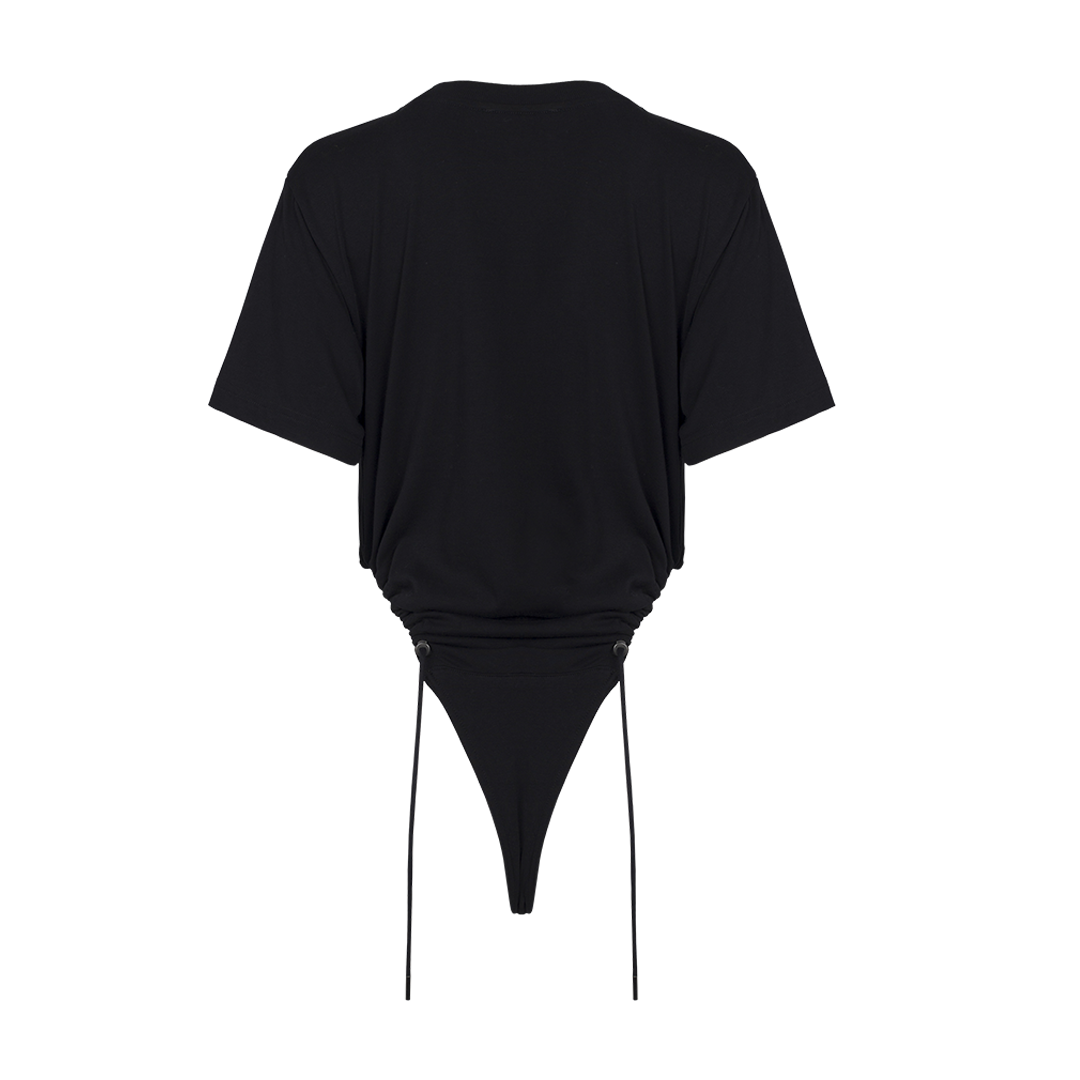 Ruched Bodysuit T-Shirt | Back view of Ruched Bodysuit T-Shirt Y/PROJECT