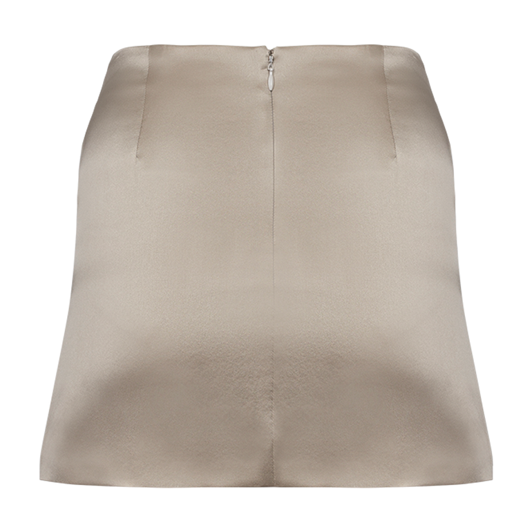 Charmeuse Miniskirt | Back view of Charmeuse Miniskirt PETER DO