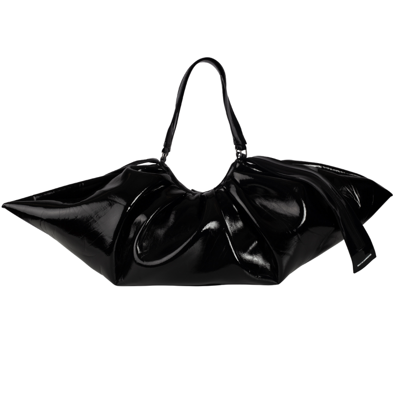Puffle Weekender | Front View of MELITTA BAUMEISTER Puffle Weekender in Black