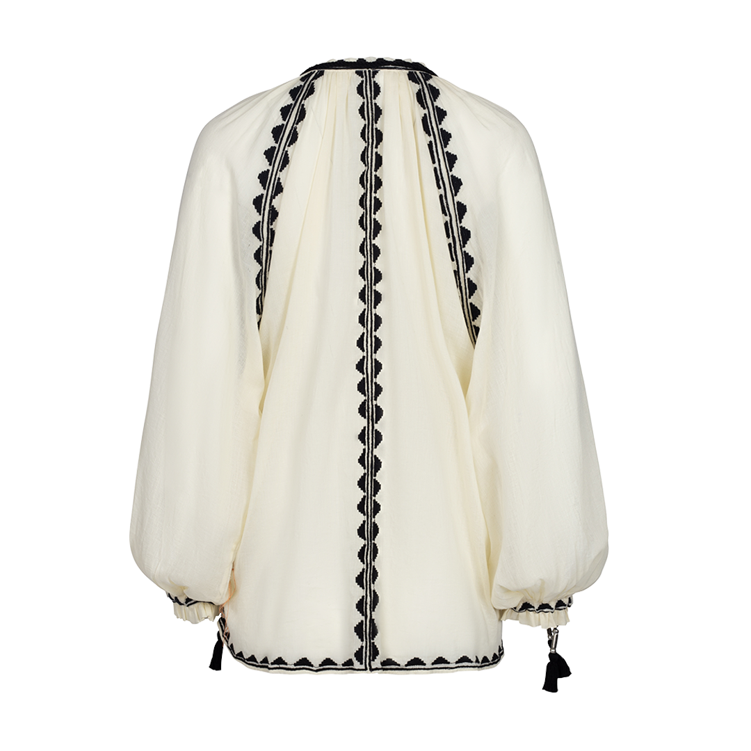 Ghodsi Embroidered Blouse | Back view of Ghodsi Embroidered Blouse FORTELA
