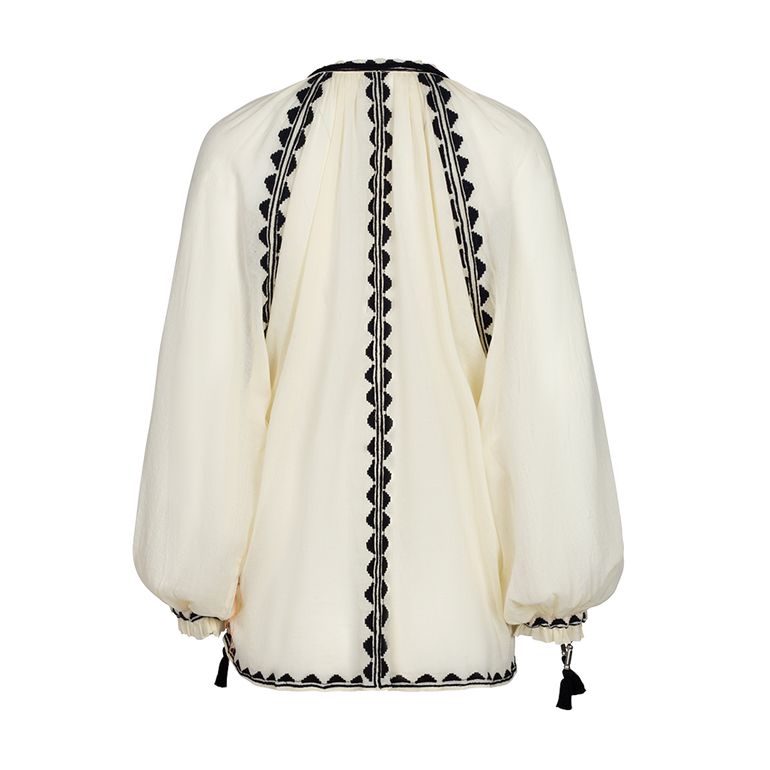 Ghodsi Embroidered Blouse | Back view of Ghodsi Embroidered Blouse FORTELA