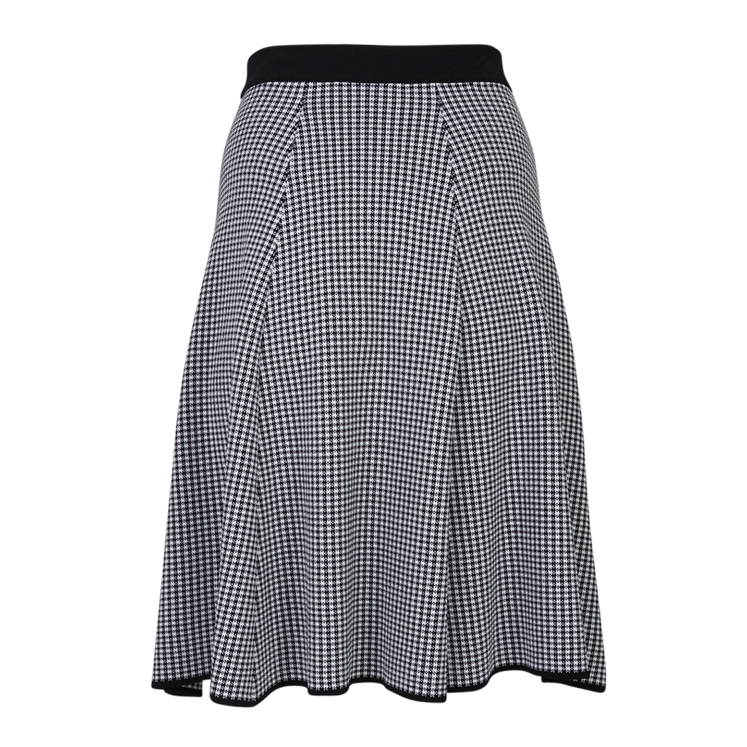 Houndstooth Skirt | Back view of ROCHAS Houndstooth Skirt