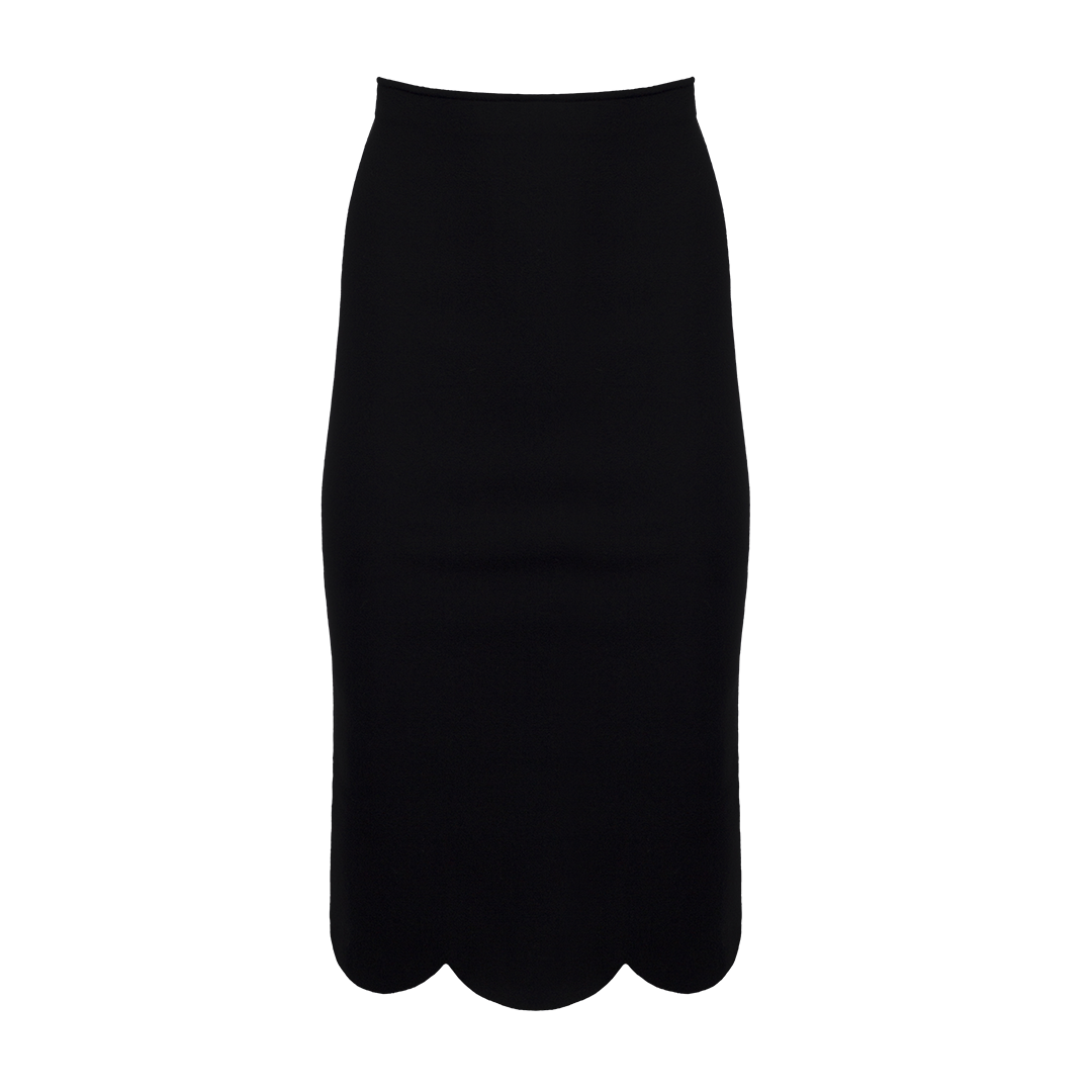 Scalloped Pencil Skirt | Front view of Scalloped Pencil Skirt ROCHAS