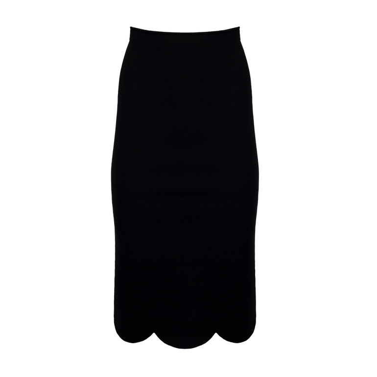 Scalloped Pencil Skirt | Front view of Scalloped Pencil Skirt ROCHAS