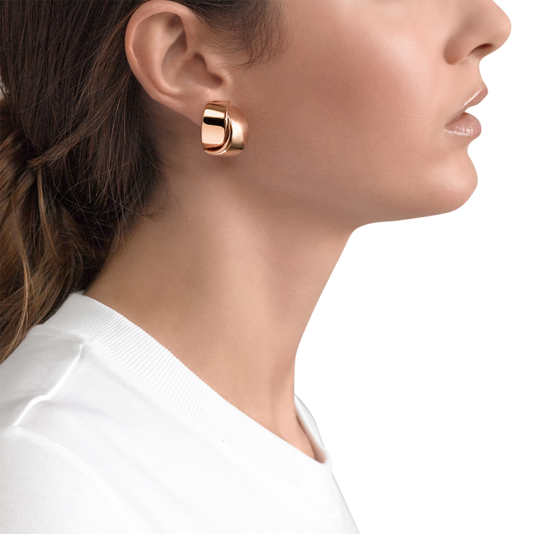 Abbraccio Clip-On Earrings | On-Model view of Abbraccio Clip-On Earrings VHERNIER