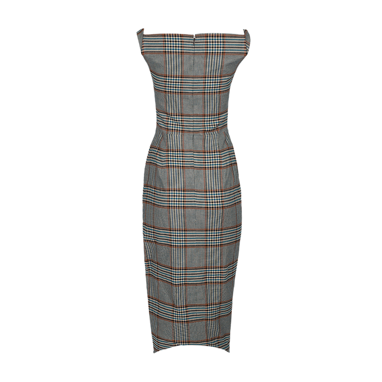 Checkered Panther Dress | Back view of Checkered Panther Dress VIVIENNE WESTWOOD
