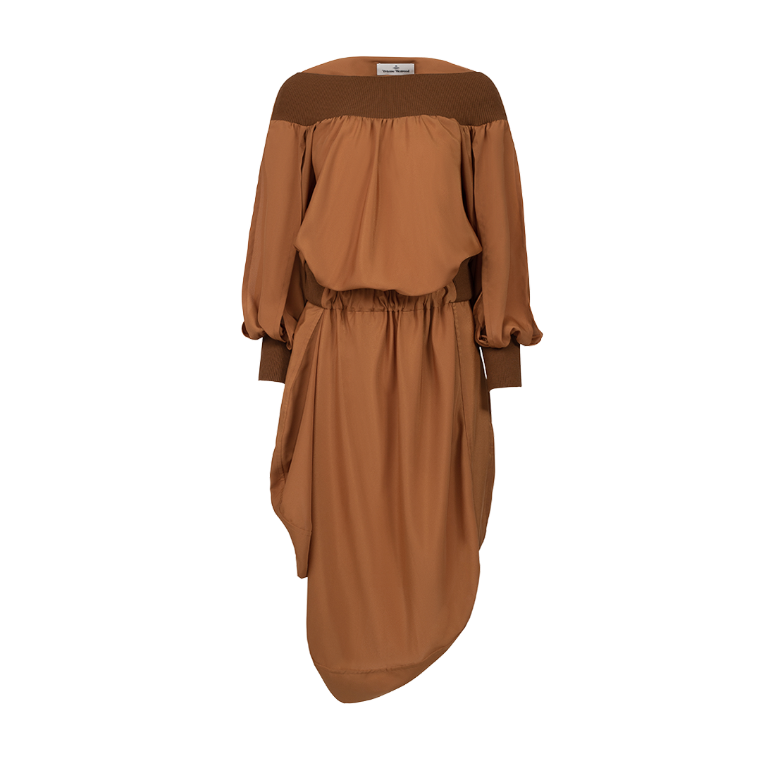 Off-the-Shoulder Midi Dress | Front view of Off-the-Shoulder Midi Dress VIVIENNE WESTWOOD