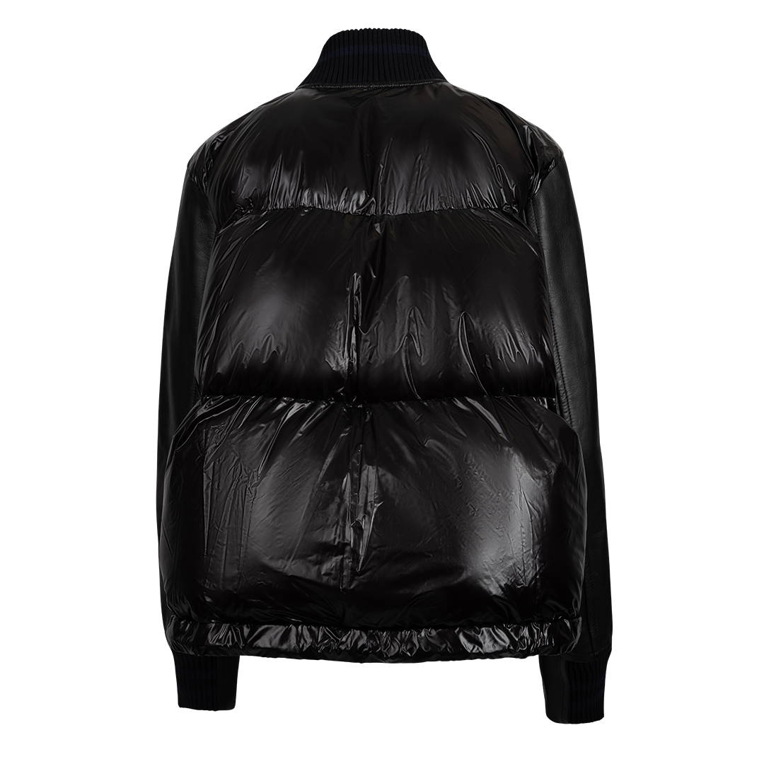 Quilted Bomber Jacket | Back view of SACAI Quilted Bomber Jacket in Black