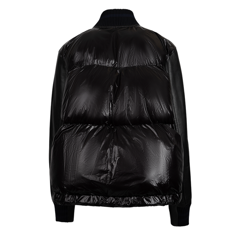 Quilted Bomber Jacket | Back view of SACAI Quilted Bomber Jacket in Black