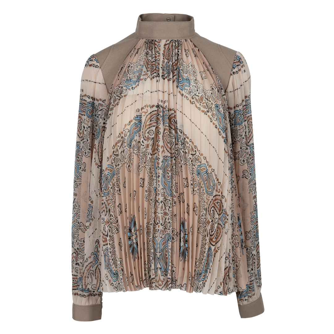 Pullover Top | Front view of SACAI Pullover Top in Beige