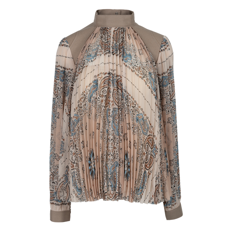 Pullover Top | Front view of SACAI Pullover Top in Beige