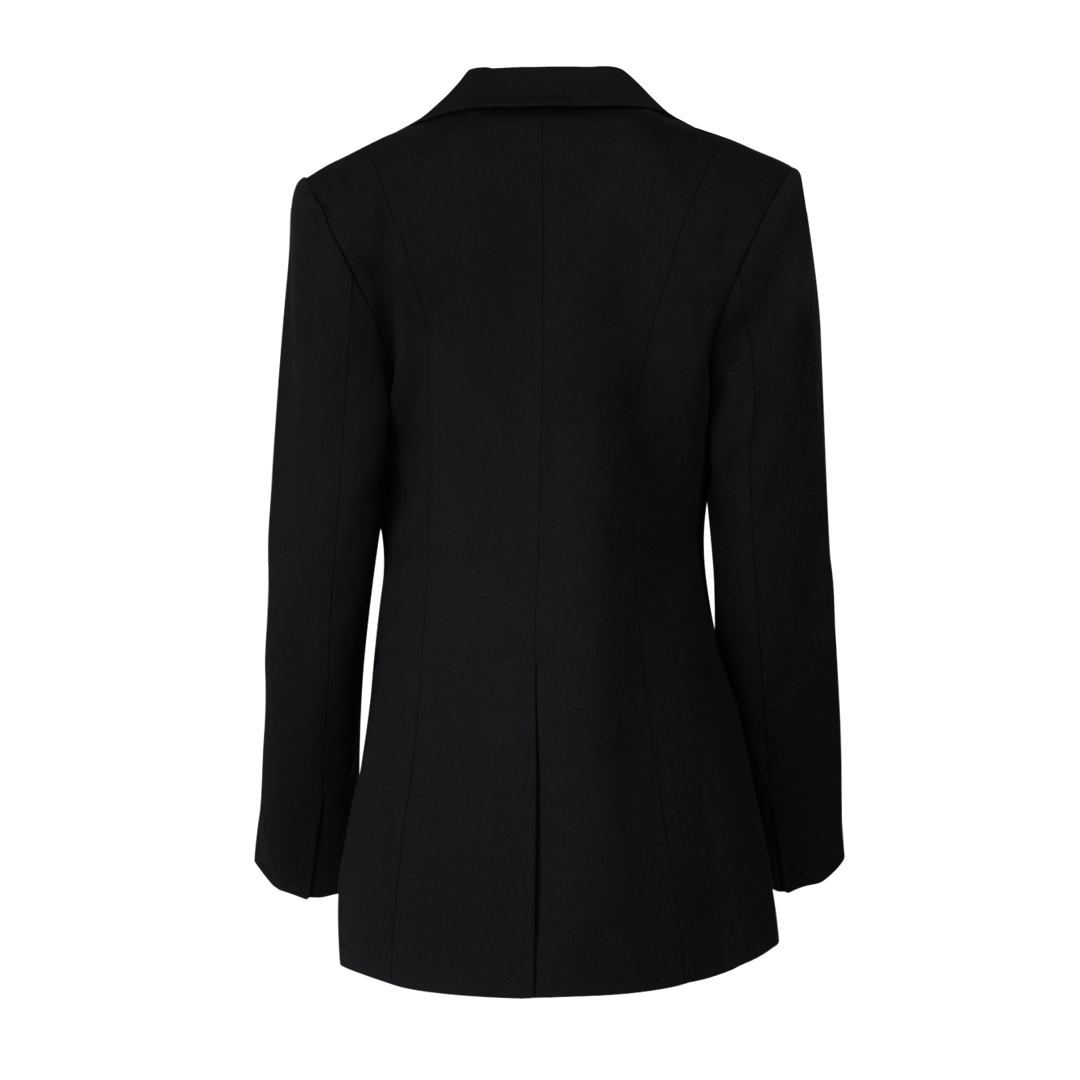 Tuxedo Blazer | Back view of SACAI Tuxedo Blazer in Black