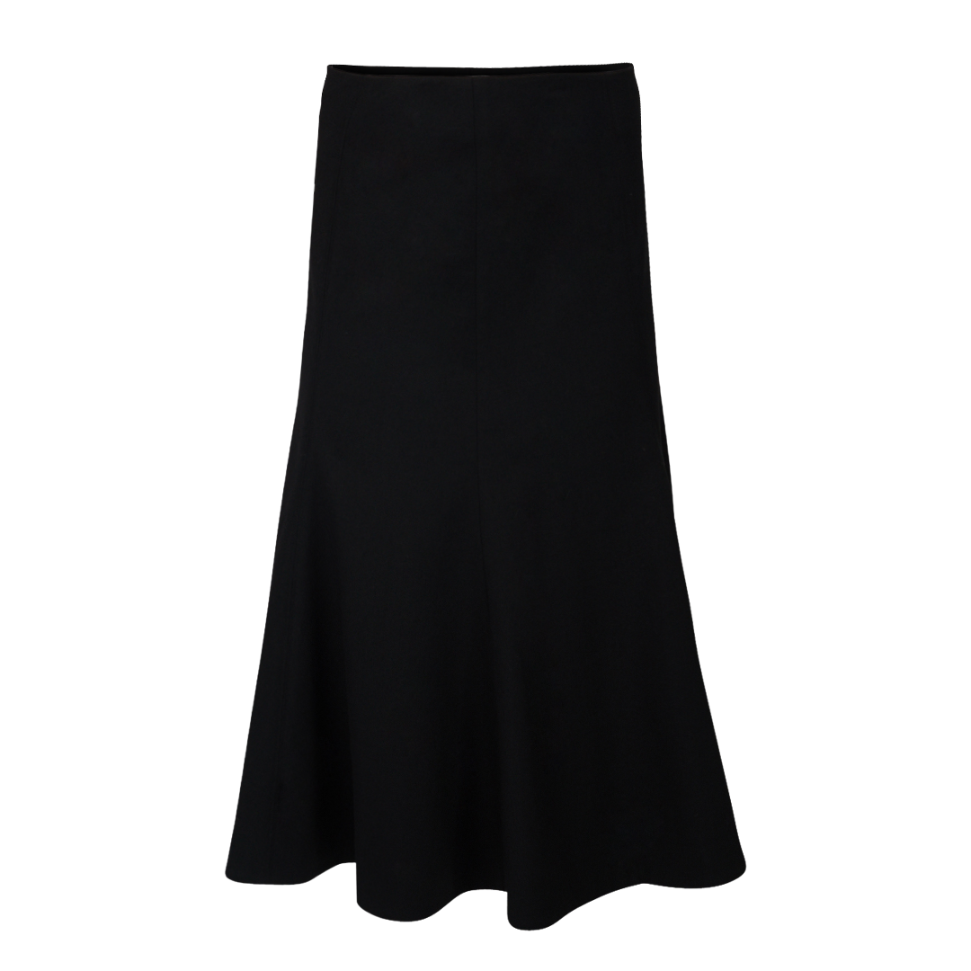 Tulpi Midi Skirt | Front view of CO Tulip Midi Skirt in Black