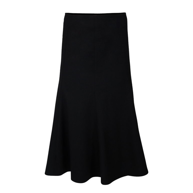Tulpi Midi Skirt | Front view of CO Tulip Midi Skirt in Black