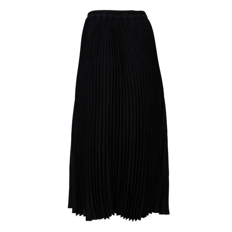 Pleated Skirt | Back view of CO Pleated Skirt in Black