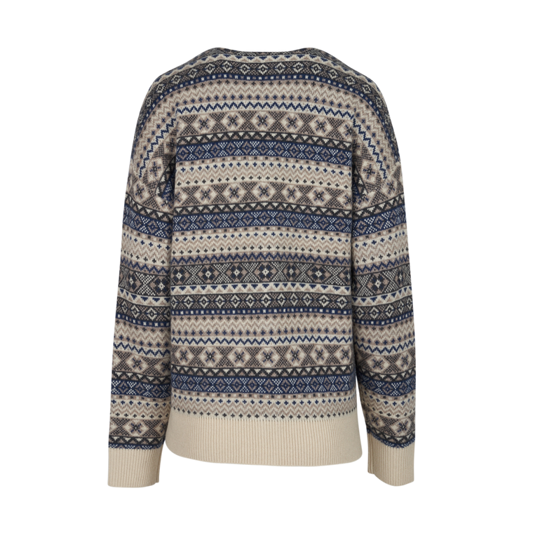 Fair Isle Cardigan | Back view of CO Fair Isle Cardigan