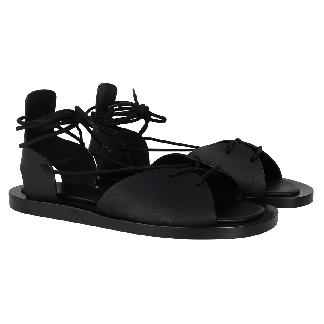 Black Gladiator Sandal | Side view of CO Black Gladiator Sandal