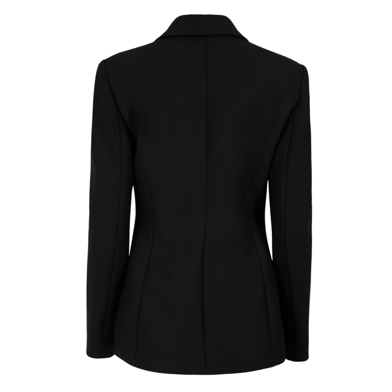 Larsa Jacket | Back view of BRANDON MAXWELL Larsa Jacket in Black