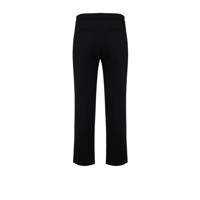 Black Cropped Trouser | Back view of BRANDON MAXWELL Black Cropped Trouser