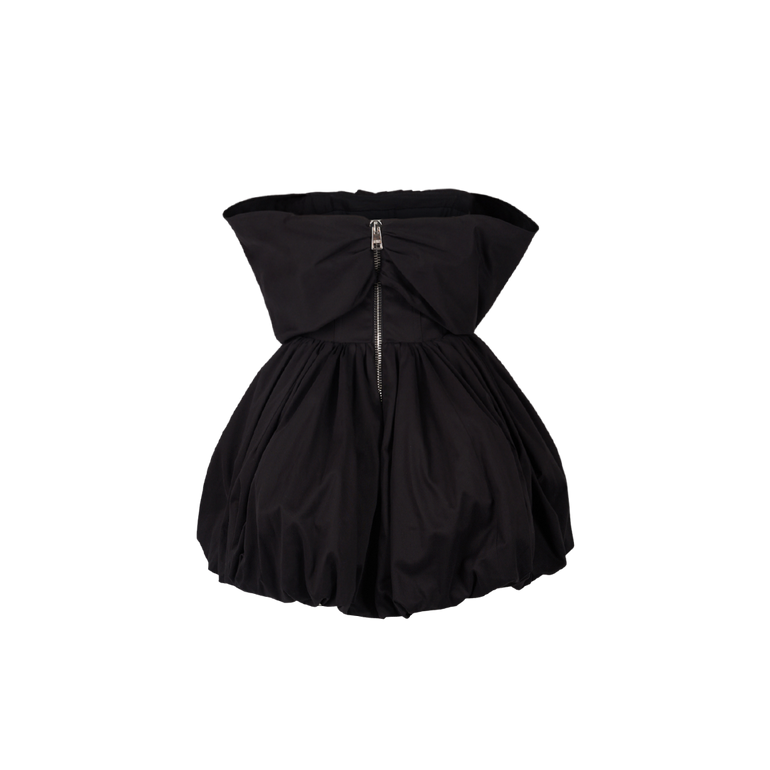 The Pippa Bubble Dress | Back view of BRANDON MAXWELL The Pippa Bubble Dress in Black