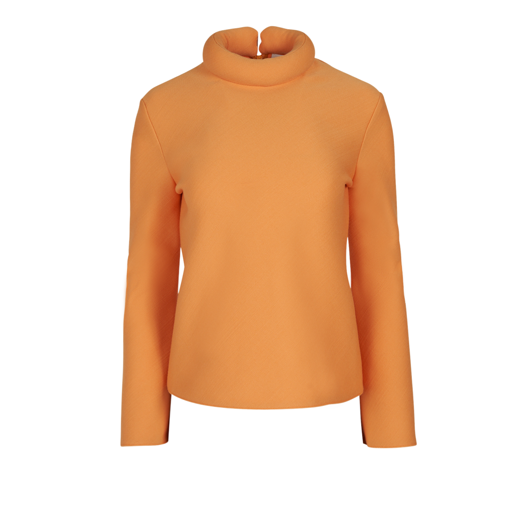 Long-Sleeve Top | Front view of MAISON RABIH KAYROUZ Long-Sleeve Top in Orange